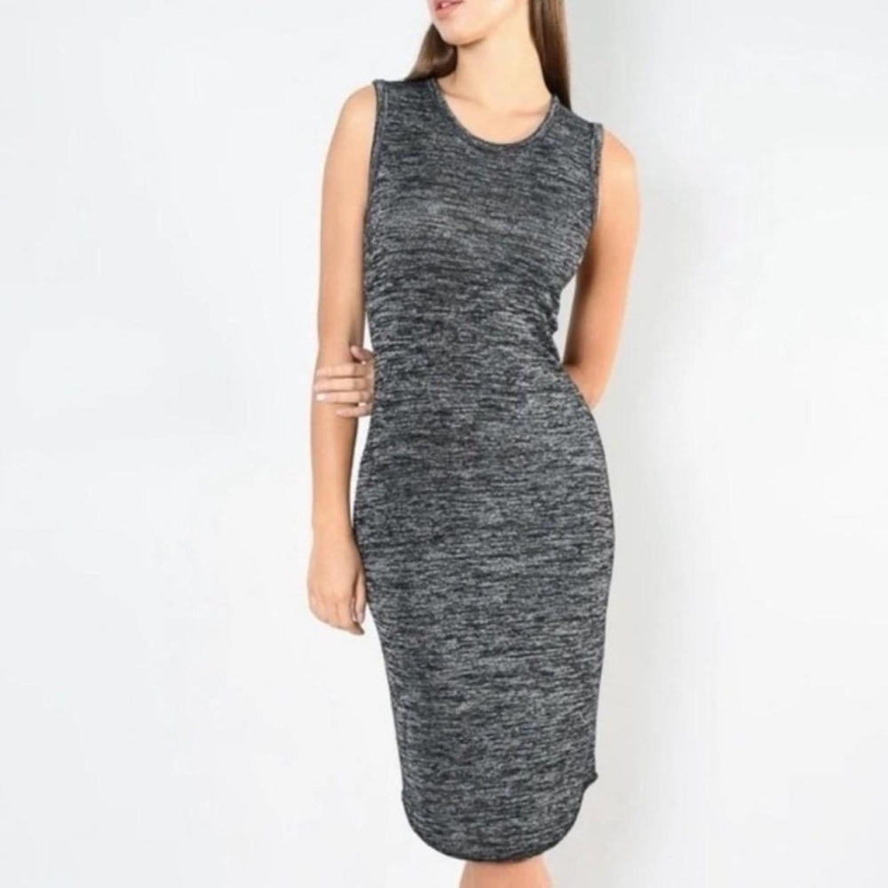 Aritzia Wilfred Free Bruni Midi Sweater Dress Heathered Black Grey